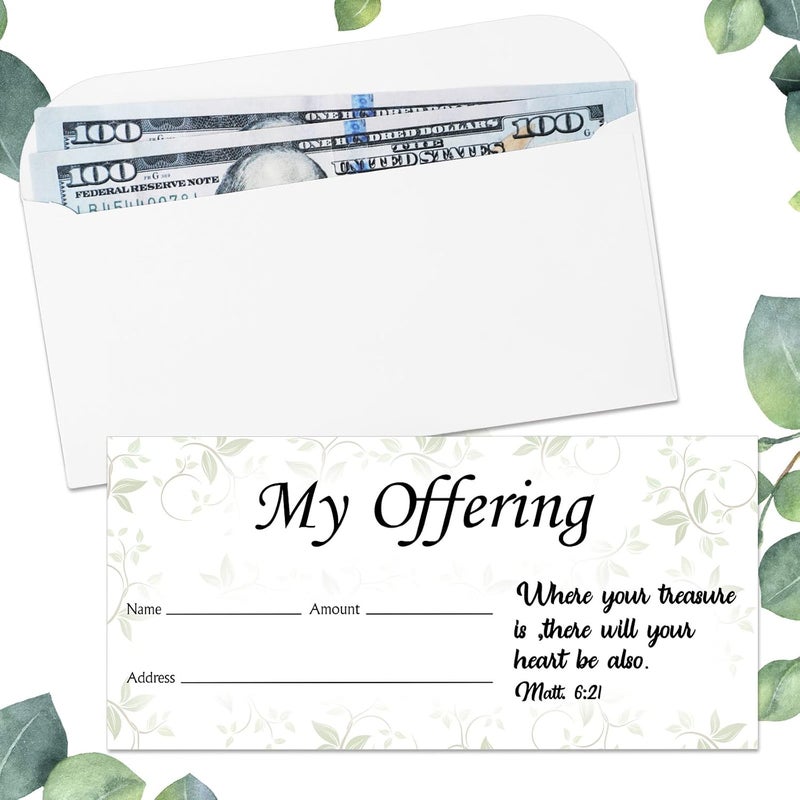 Eaasty 200 Pieces Church Offering Envelopes My Offering Bill Size Envelope Church Tithe Envelopes for Donations, Religious Occasions(Offering Style) - Image 2